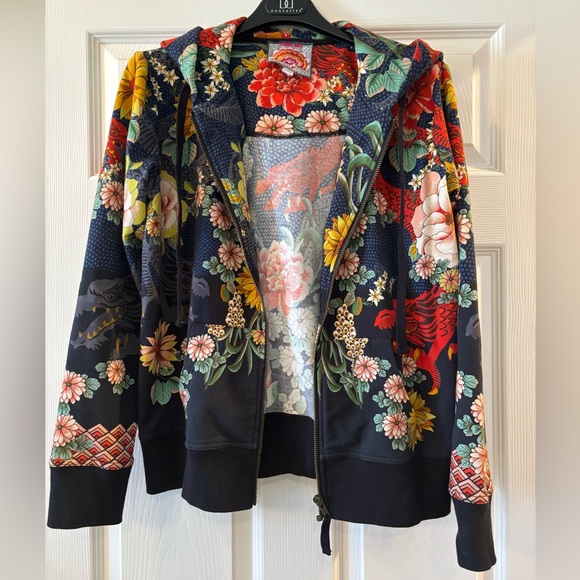 Johnny Was Jackets & Blazers - Johnny Was Dragona Modern Zip Up Hoodie Sold Out Online Size S
